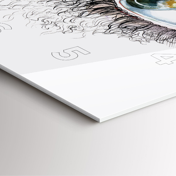 Reloj cuadrado Dibujo de un ojo humano