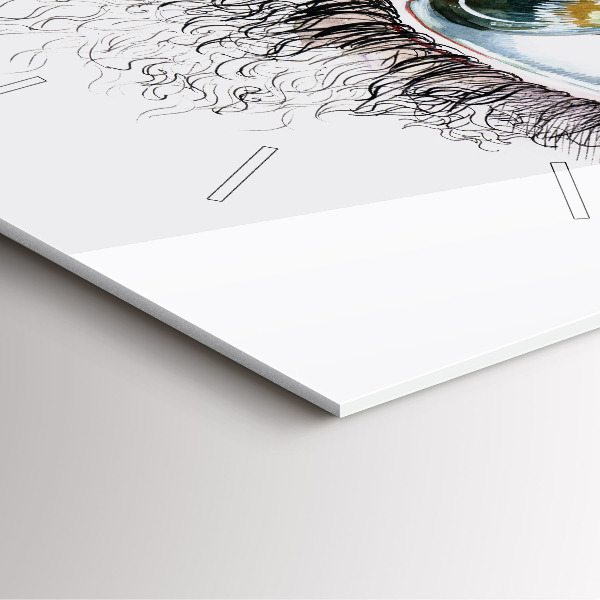 Reloj cuadrado Dibujo de un ojo humano