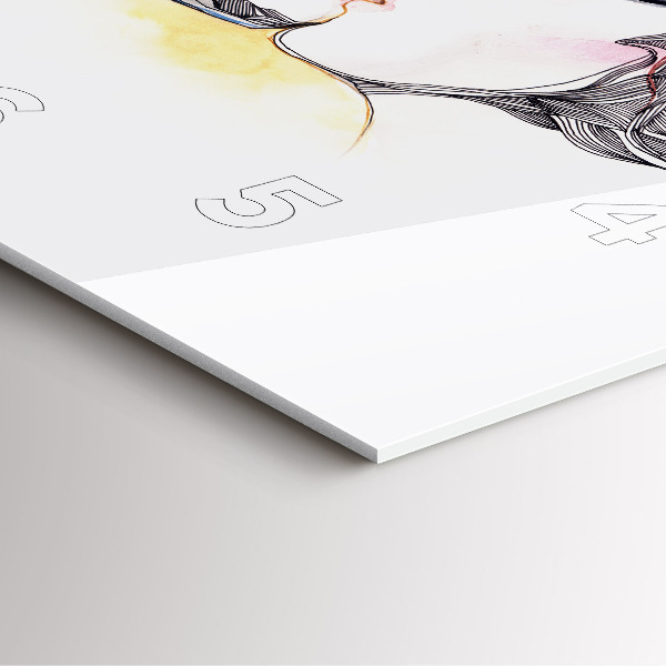 Reloj de pared cuadrado Dibujo de un beso de amor