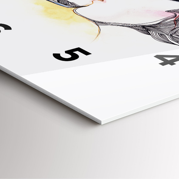 Reloj de pared cuadrado Dibujo de un beso de amor