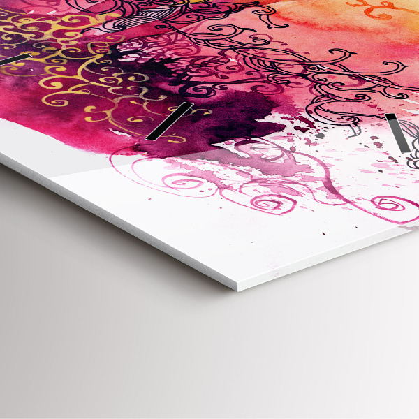 Reloj cuadrado Acuarela de una pareja enamorada