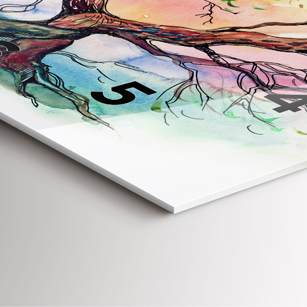 Reloj de pared cuadrado Árbol corazón naturaleza