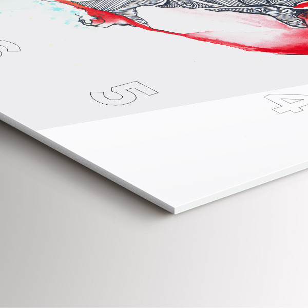 Reloj cuadrado Loro colorido en vuelo