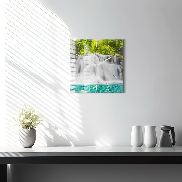 Reloj de pared cuadrado Cascada en Tailandia