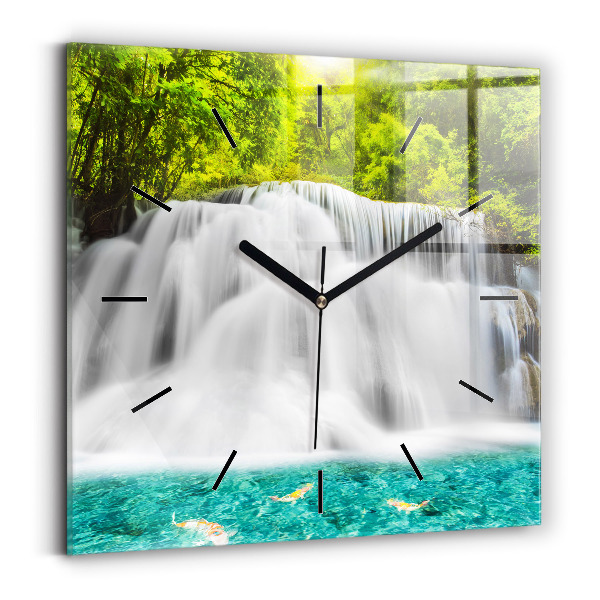 Reloj de pared cuadrado Cascada en Tailandia