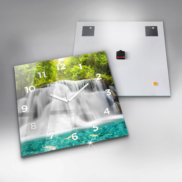 Reloj de pared cuadrado Cascada en Tailandia