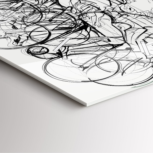 Reloj cuadrado Dibujo de una carrera ciclista