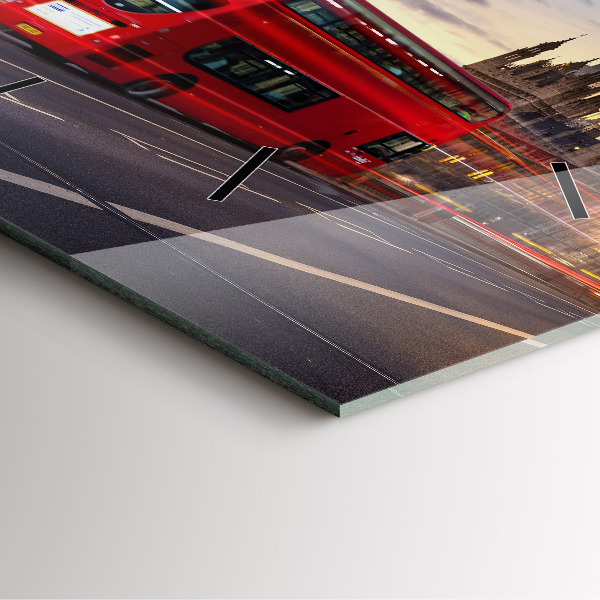 Reloj de pared cuadrado Autobús rojo de Londres