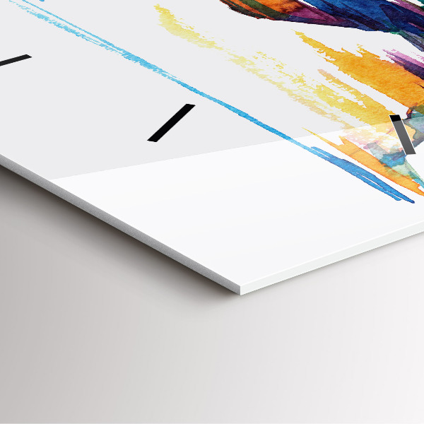 Reloj cuadrado Ilustración de un corredor