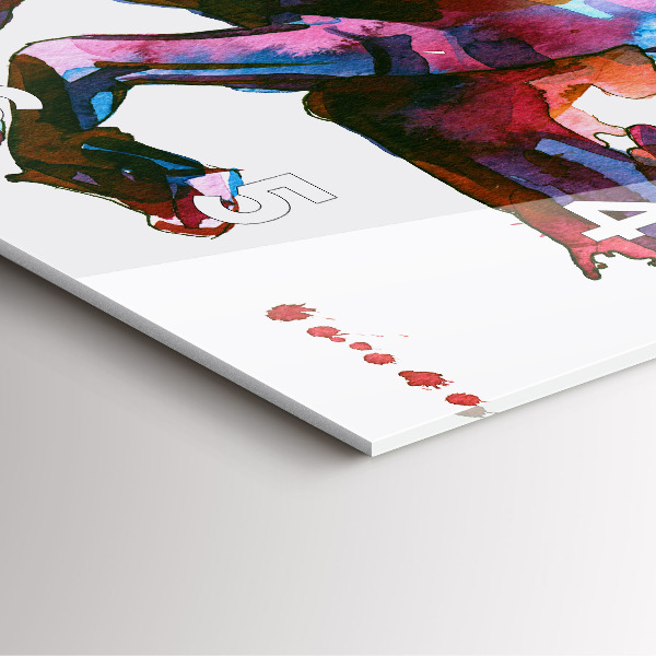 Reloj de pared cuadrado Caballo a la carrera