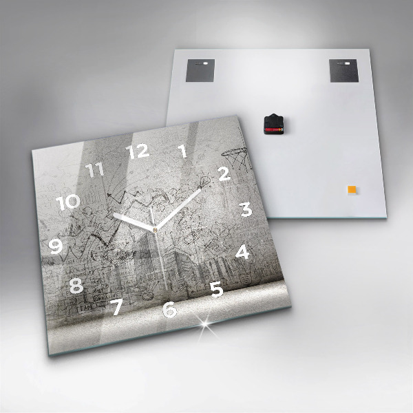 Reloj cuadrado Bosquejo de una ciudad