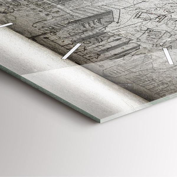 Reloj cuadrado Bosquejo de una ciudad