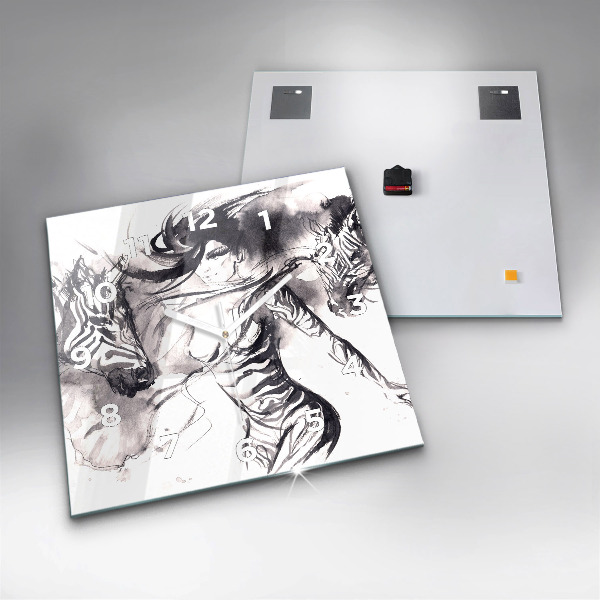 Reloj cuadrado Mujer y cebras