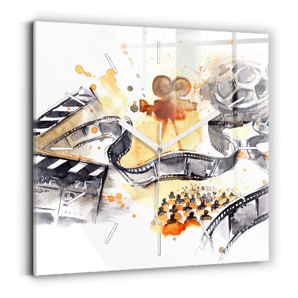 Reloj de pared cuadrado Cámara cinematográfica