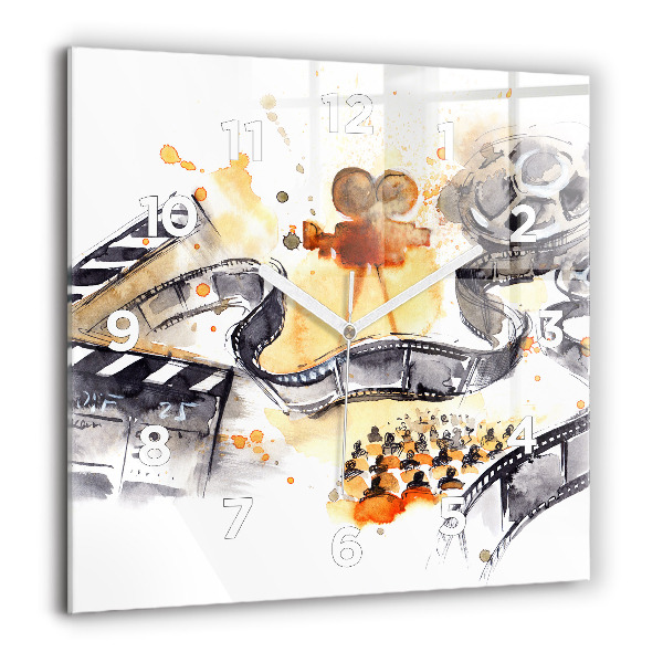 Reloj de pared cuadrado Cámara cinematográfica