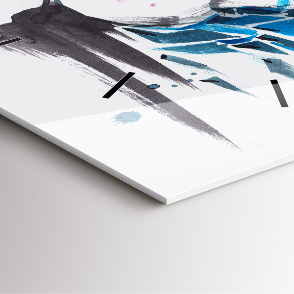 Reloj de pared cuadrado Rostro abstracto de mujer