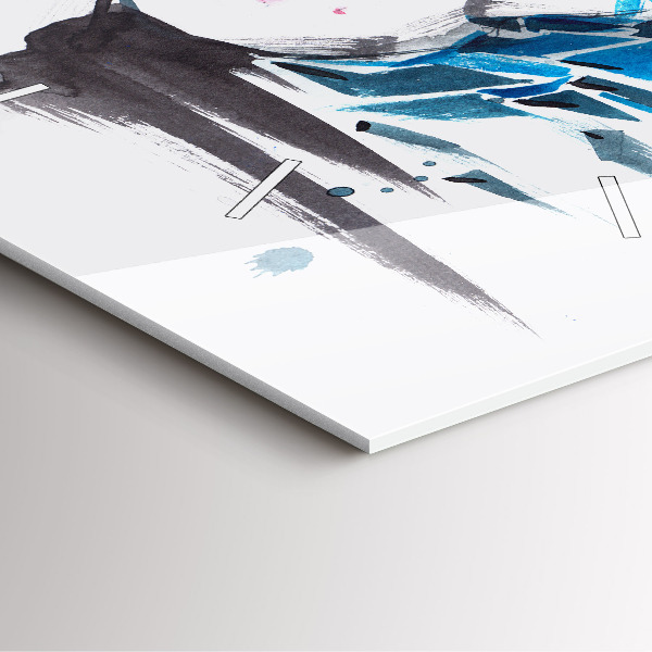 Reloj de pared cuadrado Rostro abstracto de mujer