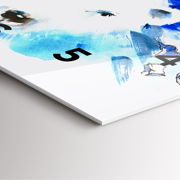 Reloj cuadrado Oso sobre fondo de hielo