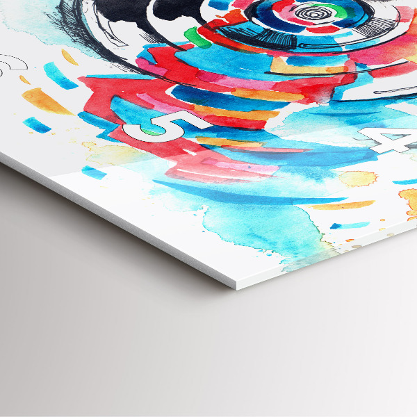 Reloj de pared cuadrado Mujer cámara fotógrafa