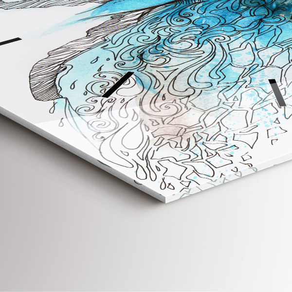 Reloj cuadrado Cara en forma de mariposa