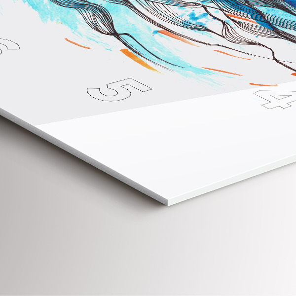 Reloj de pared cuadrado Ilustración de auriculares