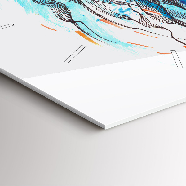 Reloj de pared cuadrado Ilustración de auriculares