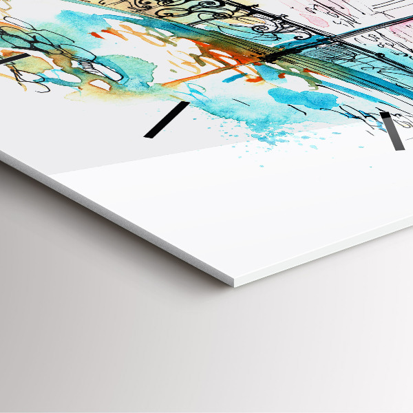 Reloj cuadrado Arquitectura pintada