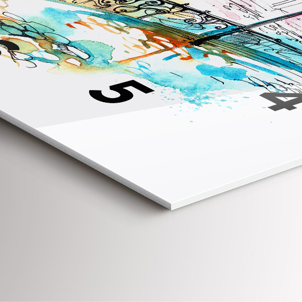 Reloj cuadrado Arquitectura pintada