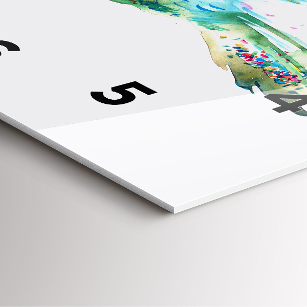 Reloj cuadrado Abstracción de pájaro y primavera