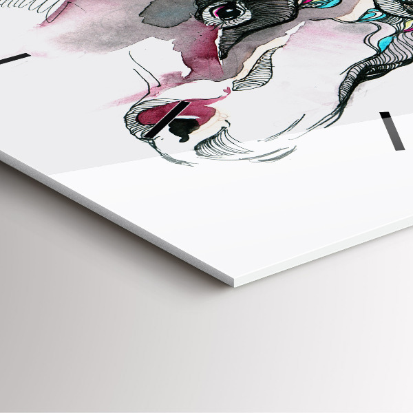 Reloj de pared cuadrado Alce abstracto