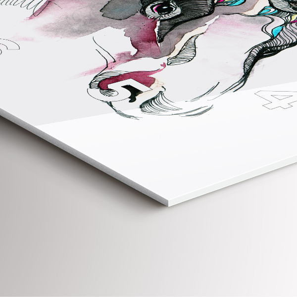 Reloj de pared cuadrado Alce abstracto