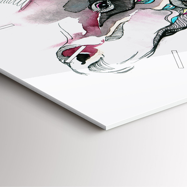 Reloj de pared cuadrado Alce abstracto