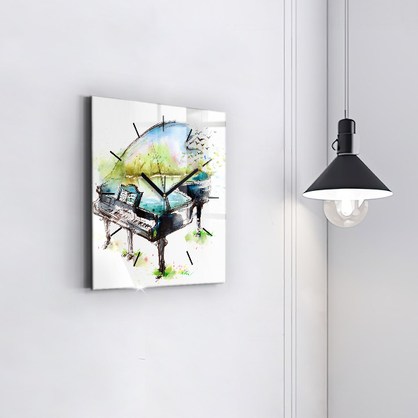 Reloj cuadrado Ilustración de las 4 estaciones