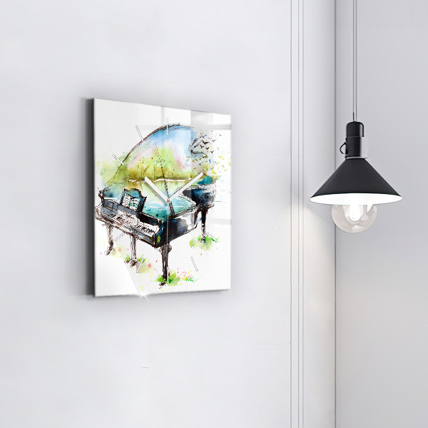 Reloj cuadrado Ilustración de las 4 estaciones