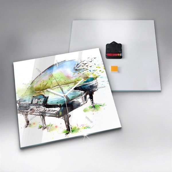 Reloj cuadrado Ilustración de las 4 estaciones