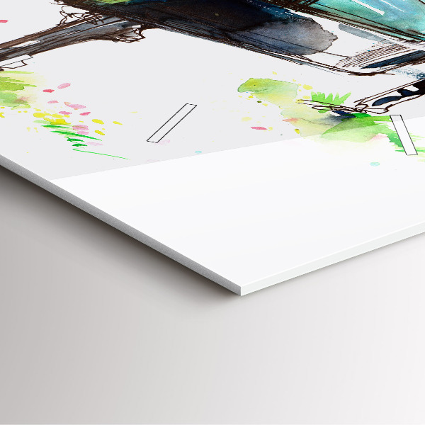 Reloj cuadrado Ilustración de las 4 estaciones