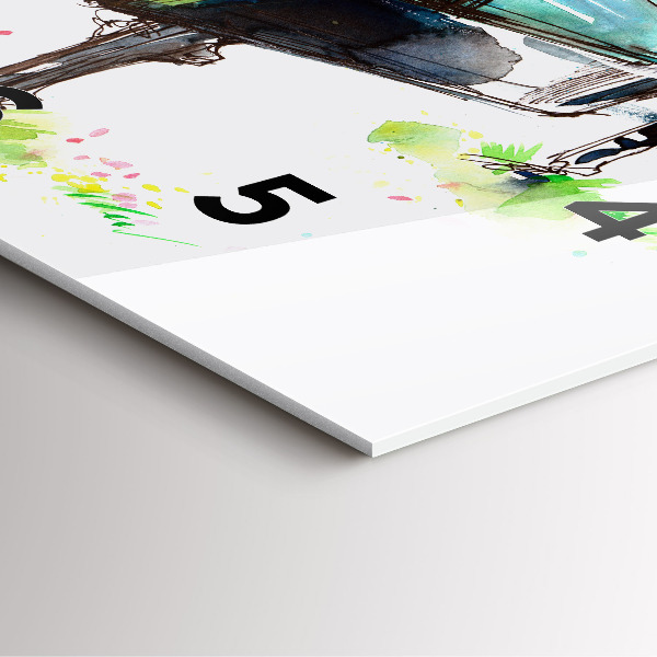 Reloj cuadrado Ilustración de las 4 estaciones