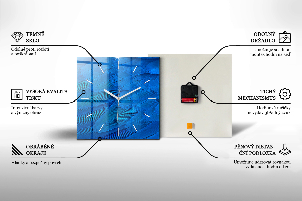 Reloj de pared cuadrado Primavera pintoresca