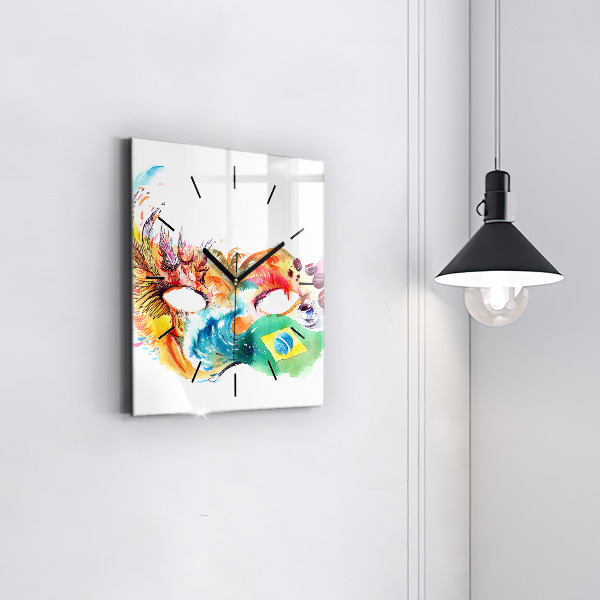 Reloj cuadrado Cultura - Bandera de Brasil