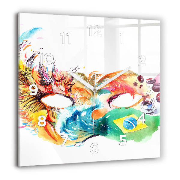 Reloj cuadrado Cultura - Bandera de Brasil