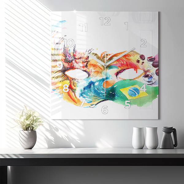 Reloj cuadrado Cultura - Bandera de Brasil