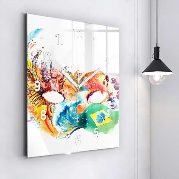 Reloj cuadrado Cultura - Bandera de Brasil