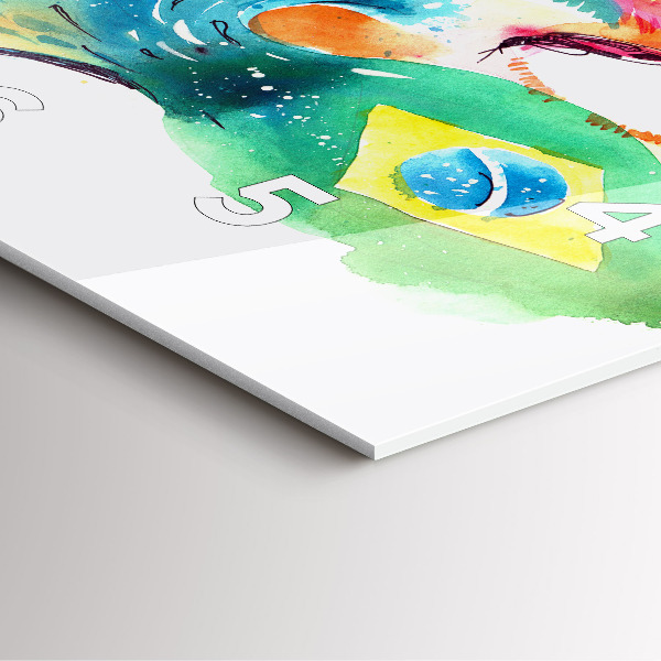 Reloj cuadrado Cultura - Bandera de Brasil