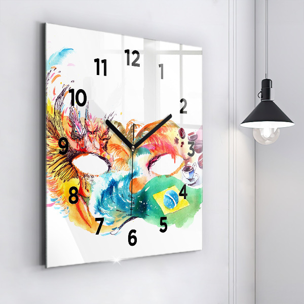 Reloj cuadrado Cultura - Bandera de Brasil