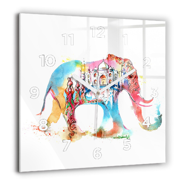 Reloj de pared cuadrado Cultura de la India