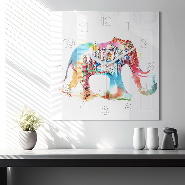 Reloj de pared cuadrado Cultura de la India