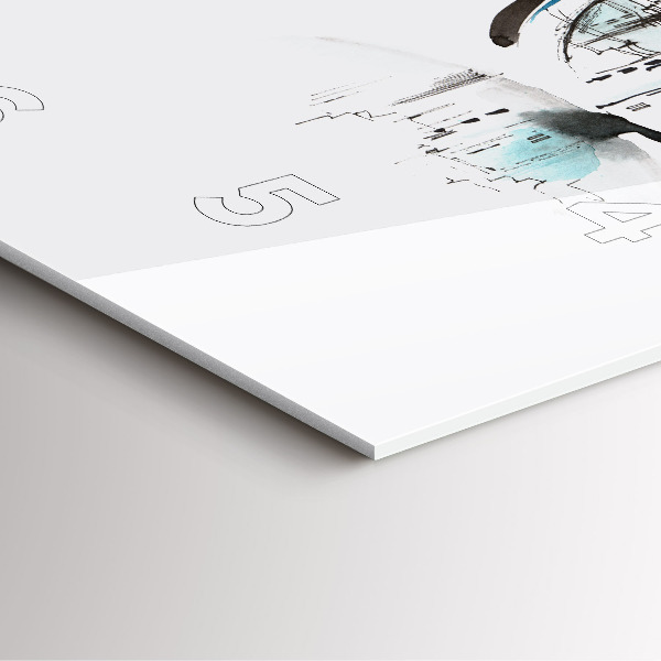 Reloj cuadrado La ciudad en gafas