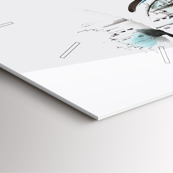 Reloj cuadrado La ciudad en gafas