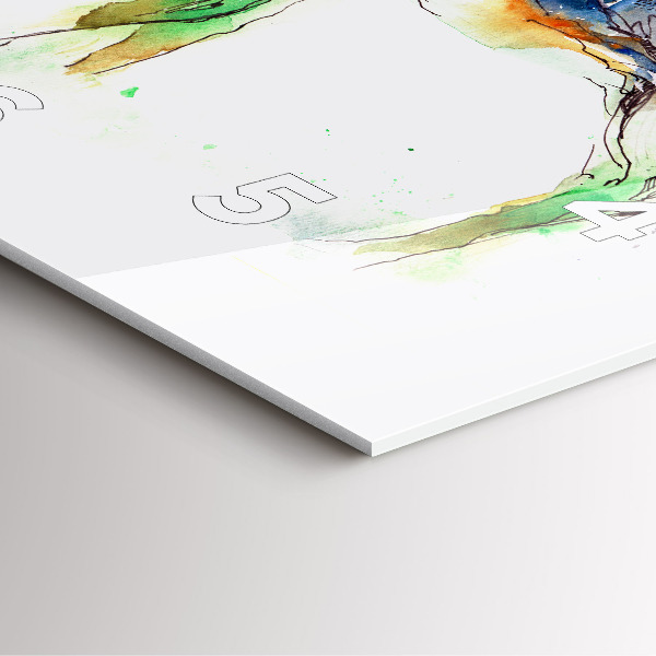 Reloj de pared cuadrado Alce y paisaje de montaña