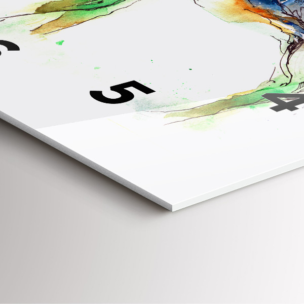 Reloj de pared cuadrado Alce y paisaje de montaña